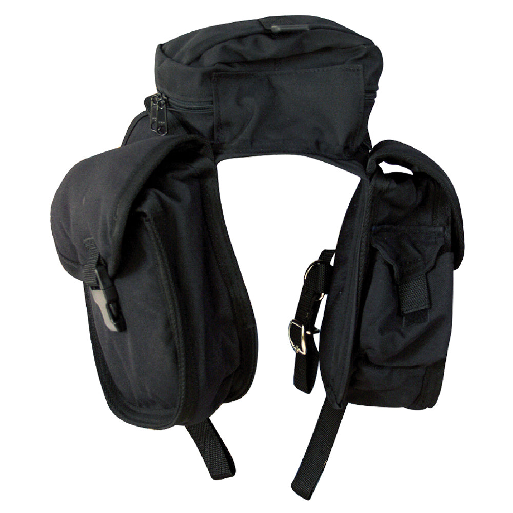 CASHEL Small Black 600 Denier (600D) Nylon English Front Pommel Saddle Bag