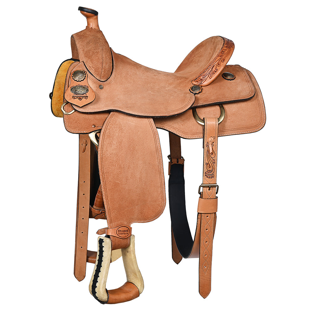 Hilason Western Horse Saddle American Leather Ranch Roping Cowboy
