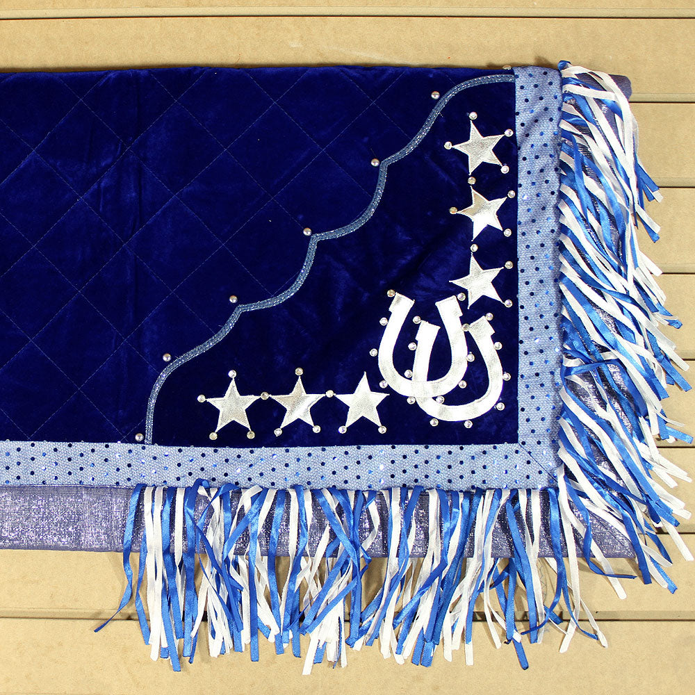 Sb102-F Hilason Western Show Barrel Racing Rodeo Saddle Blanket Pad Royal Blue