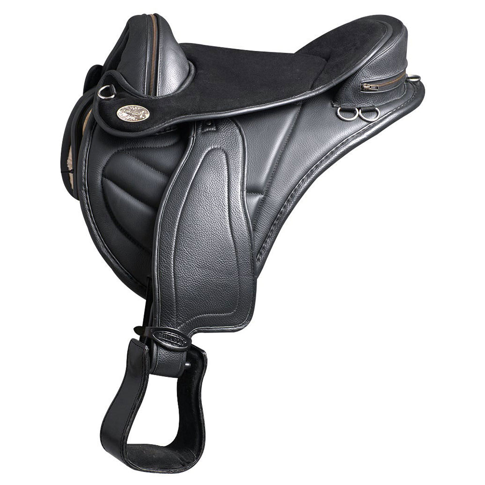 Horse English Treeless Saddle Hilason Endurance Trail Pleasure Leather