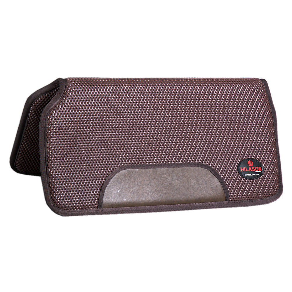 30" X 30" Hilason Air Flow Shock Absorbing Western Contoured Saddle Pad Black