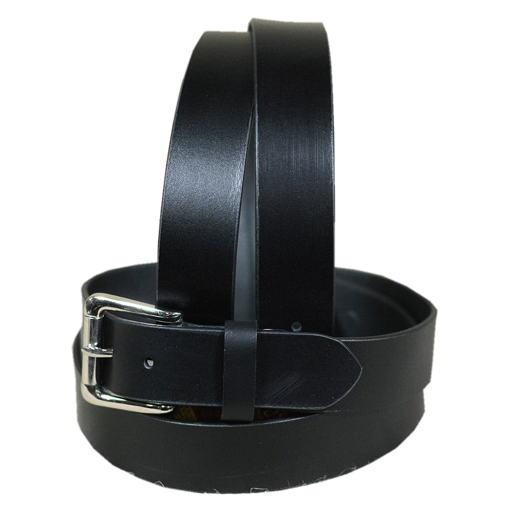 30 In HILASON Western Genuine Leather Belt Mens Classic Black with Silver Buckle