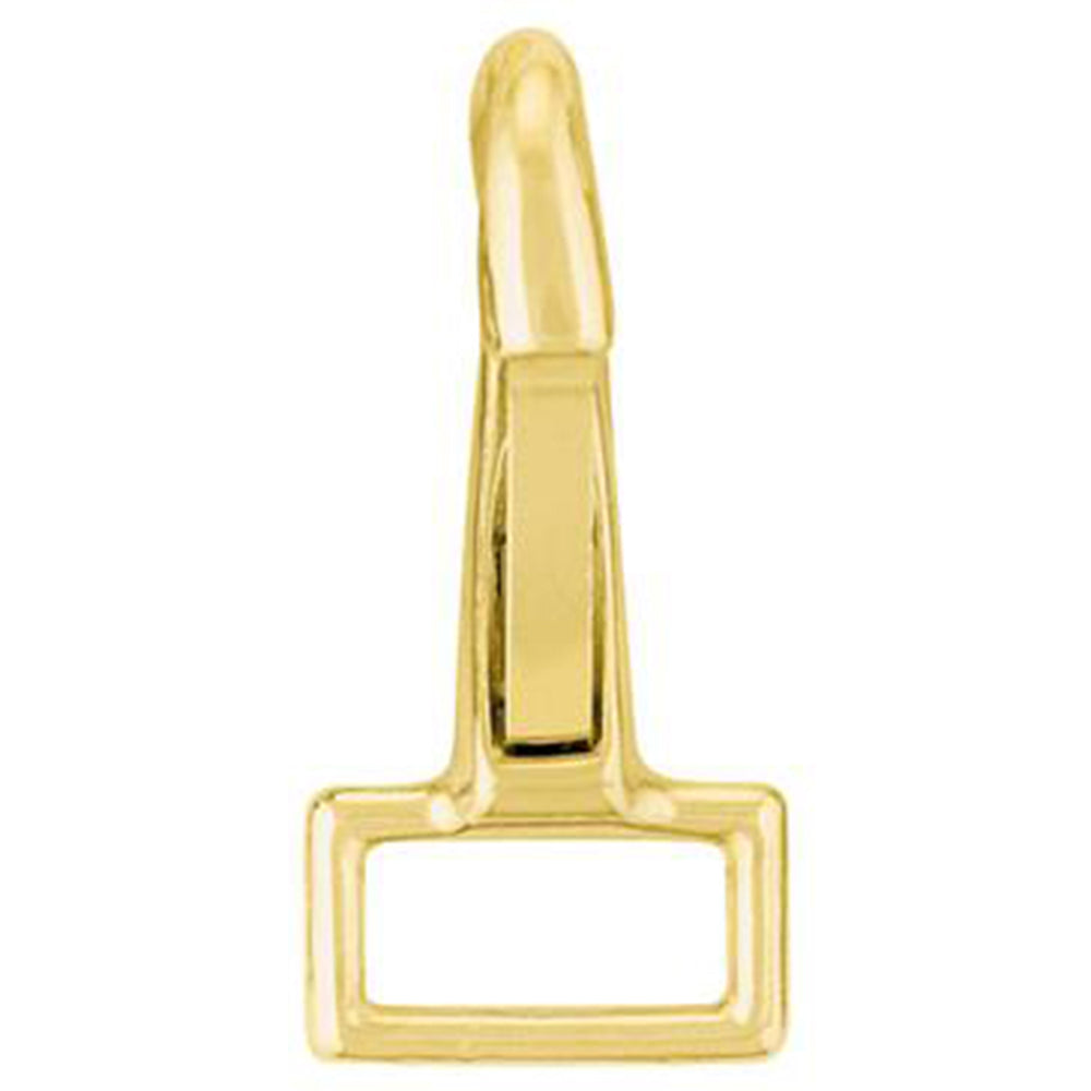 HILASON 3/4" Solid Brass (SB) Halter Snap Rigid Square Eye Bolt Snap Equestrian