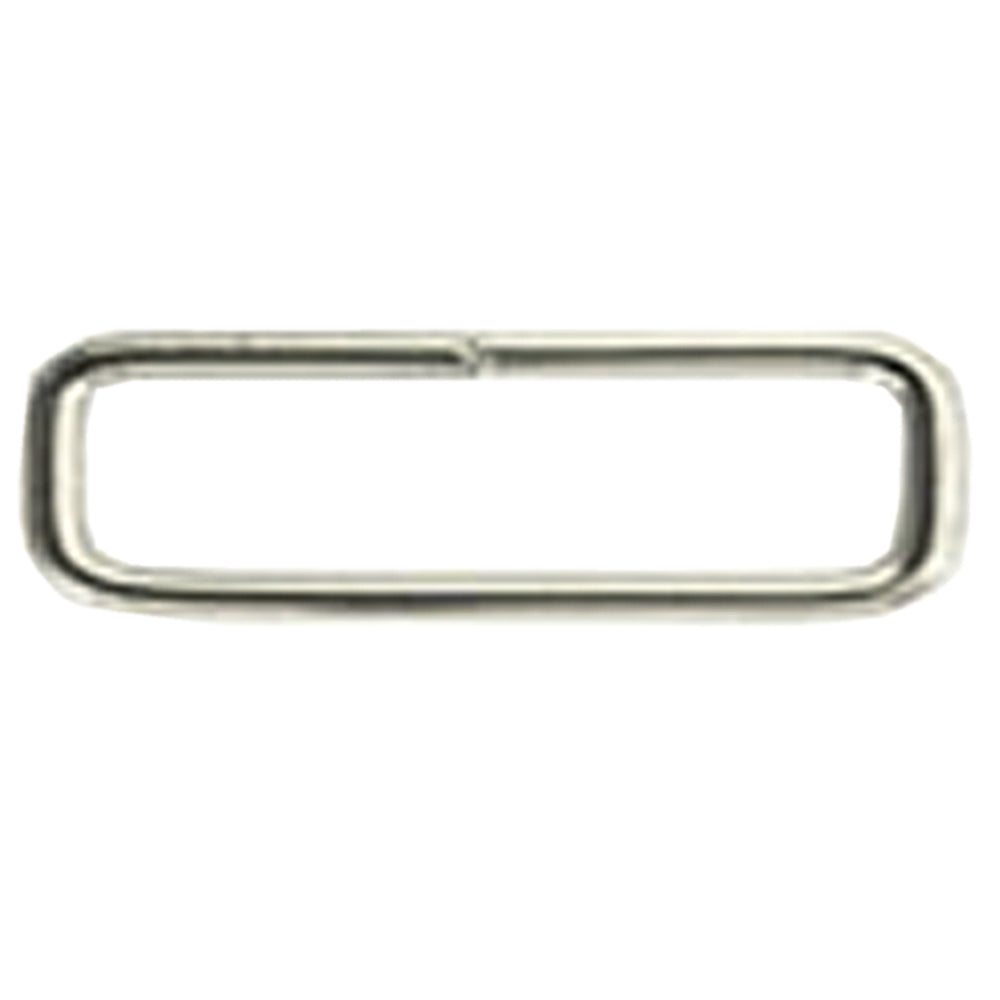 HILASON Nickel Plated (NP) Welded Rectangular Loop - 1/2" x 1" Size, 3MM Wire Gauge