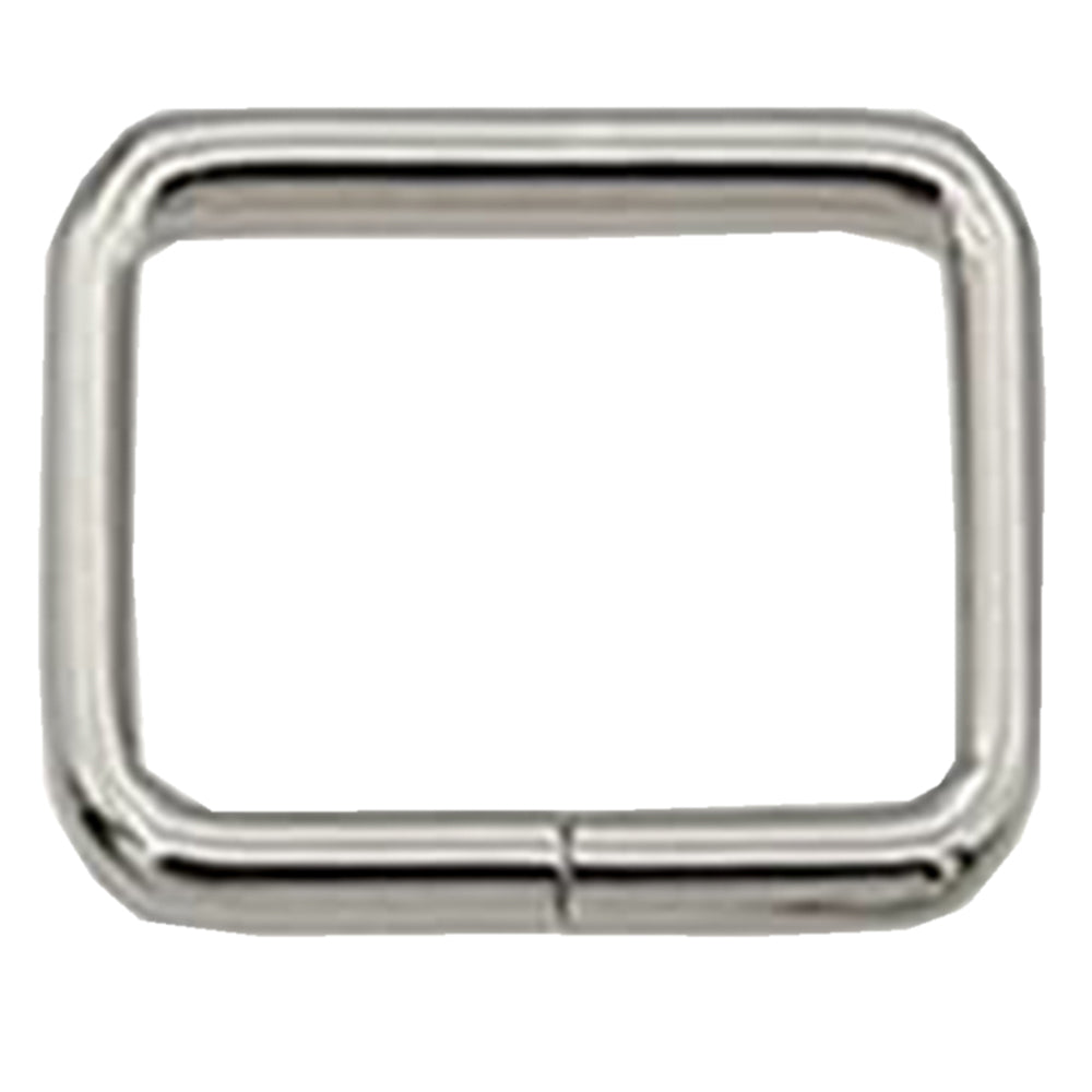 HILASON Nickel Plated (NP) Heavy-Duty Rectangular Loop - 7/8" x 1" Size, 4.8MM Stock, Non-Welded
