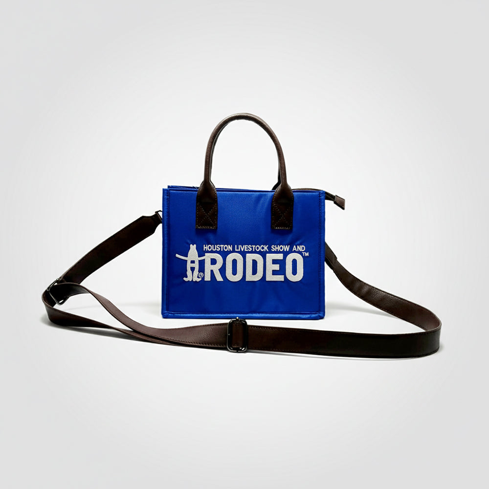 Laurel Downtown Rodeo Black Western Mini Tote Bag Genuine Leather Handle Bag | Houston Livestock Show & Rodeo
