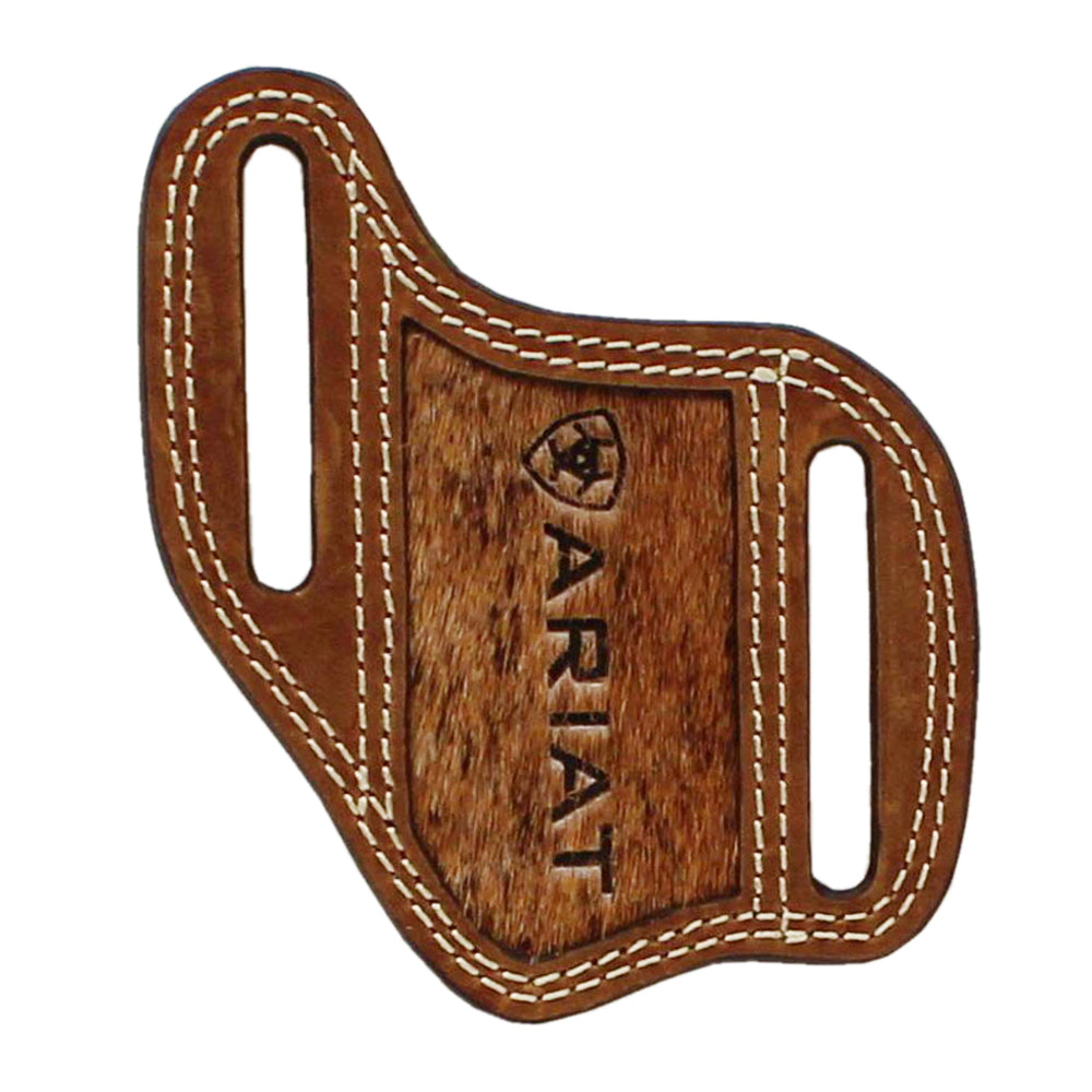 ARIAT Leather Knife Sheath – Embossed Floral Design, Brown Western Style