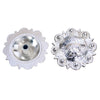 HILASON Set of 16 Western Berry Conchos Glass Rhinestones Bling Cowgirl‎ Rose & Sapphire Color | Slotted