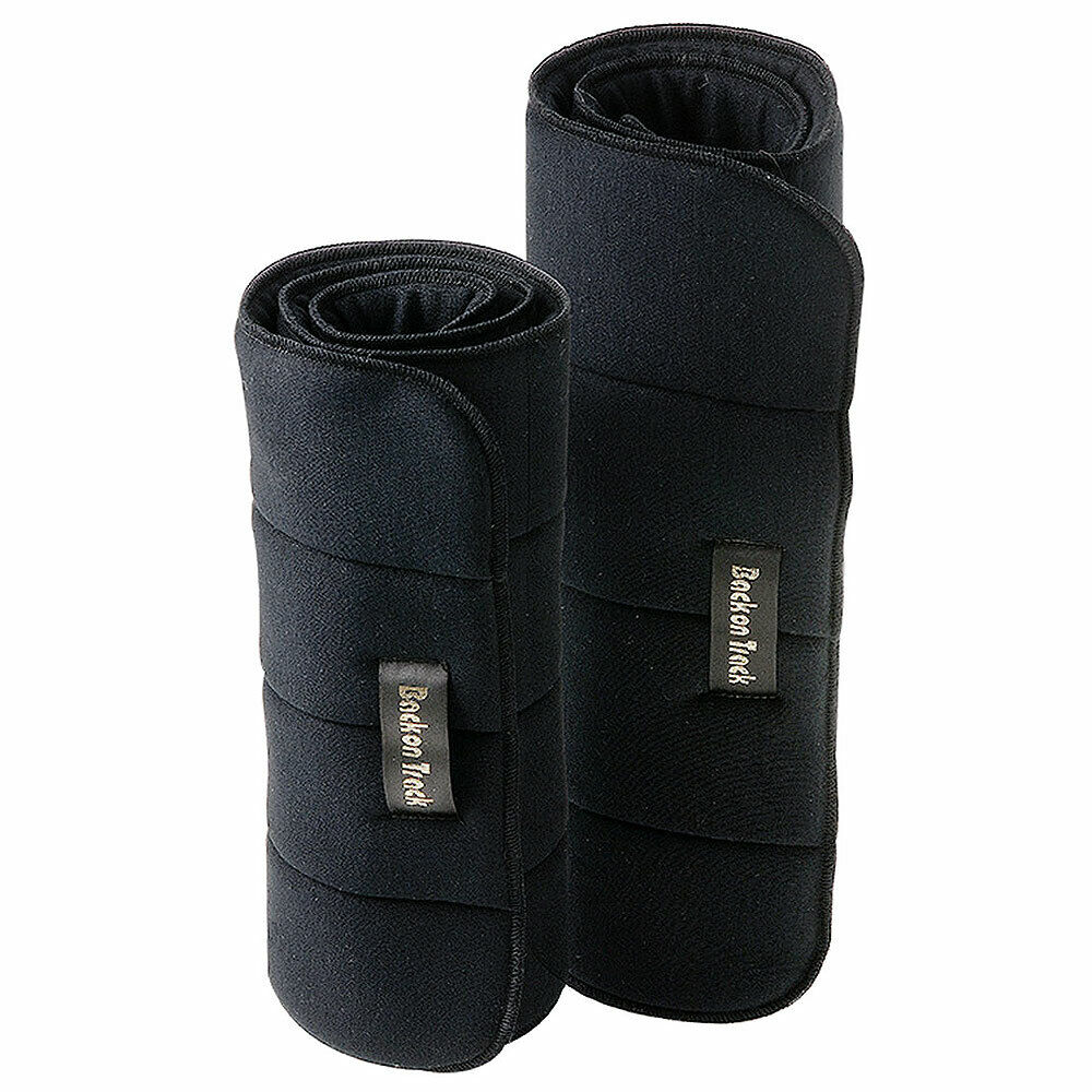 16" Back On Track Horse Leg Swelling Therapeutic No Bow Wraps Pair Black