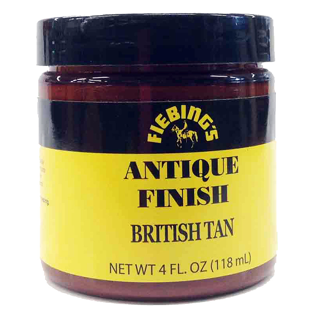 Fiebing's Antique Finish British Tan 4 oz Leather Staining Paste Formula