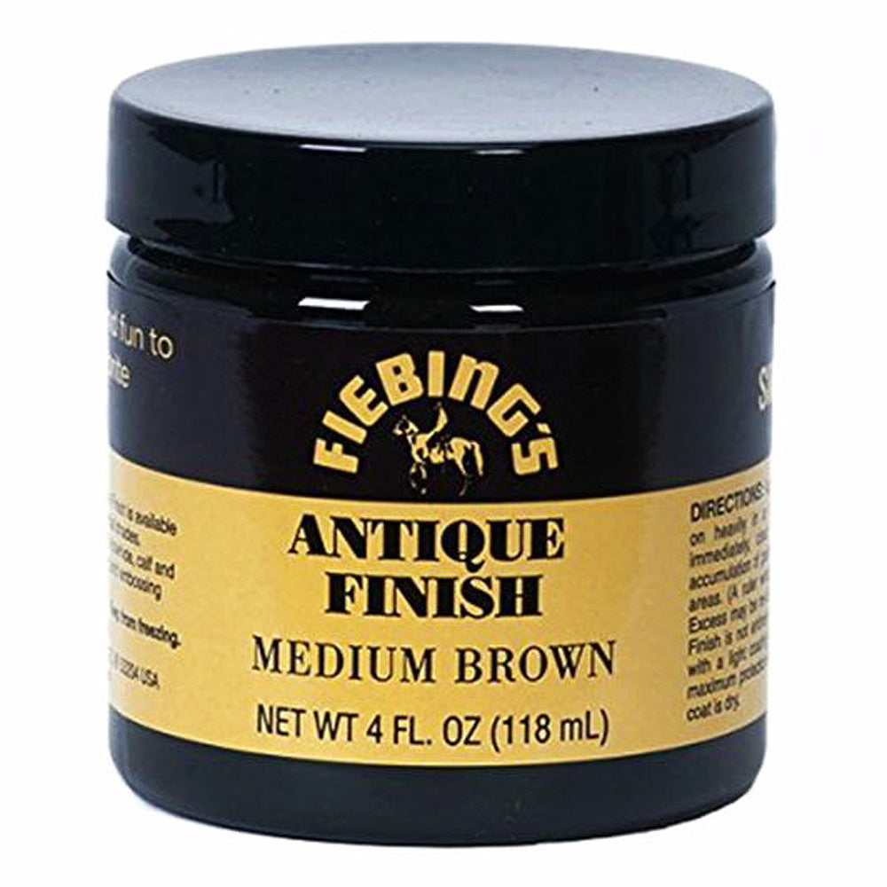 Fiebing's Antique Leather Finish Medium Brown 4 Ounce