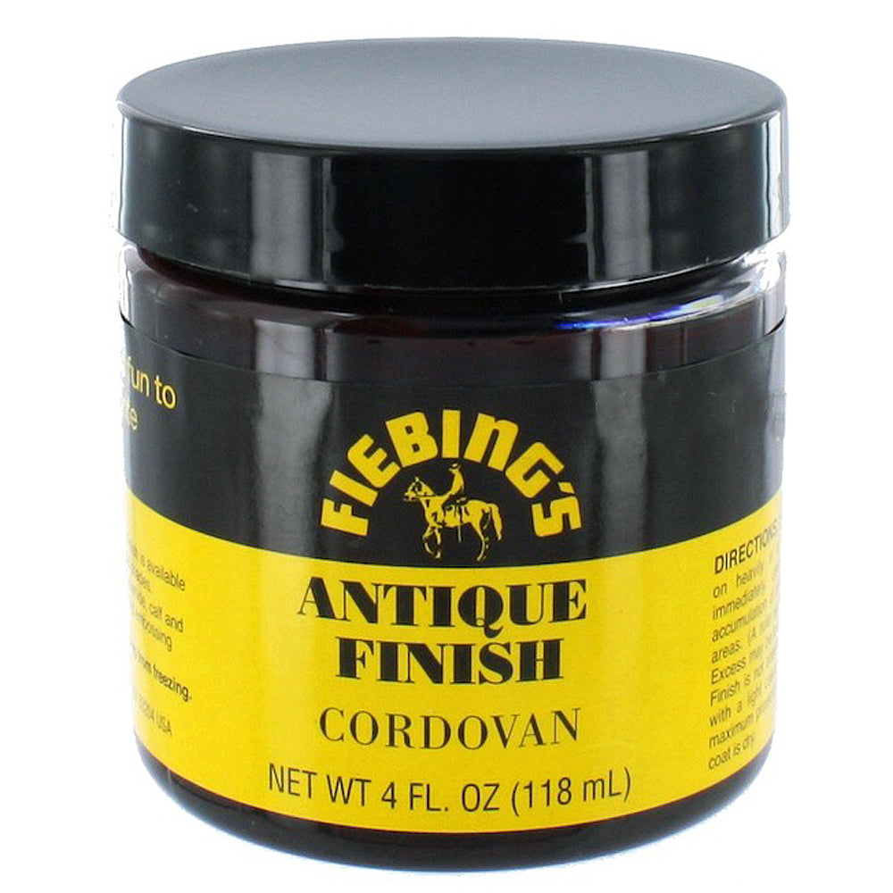 Fiebing's Antique Finish Cordovan 4 oz Leather Staining Paste Formula for Tooling