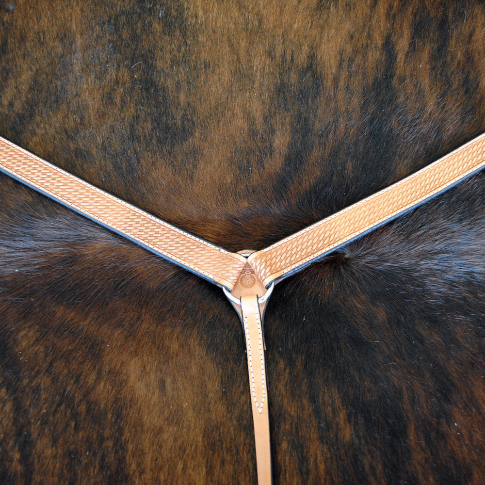 Circle Y Tack Horse Leather Straight Breast Collar Basketweave Ultra Lite