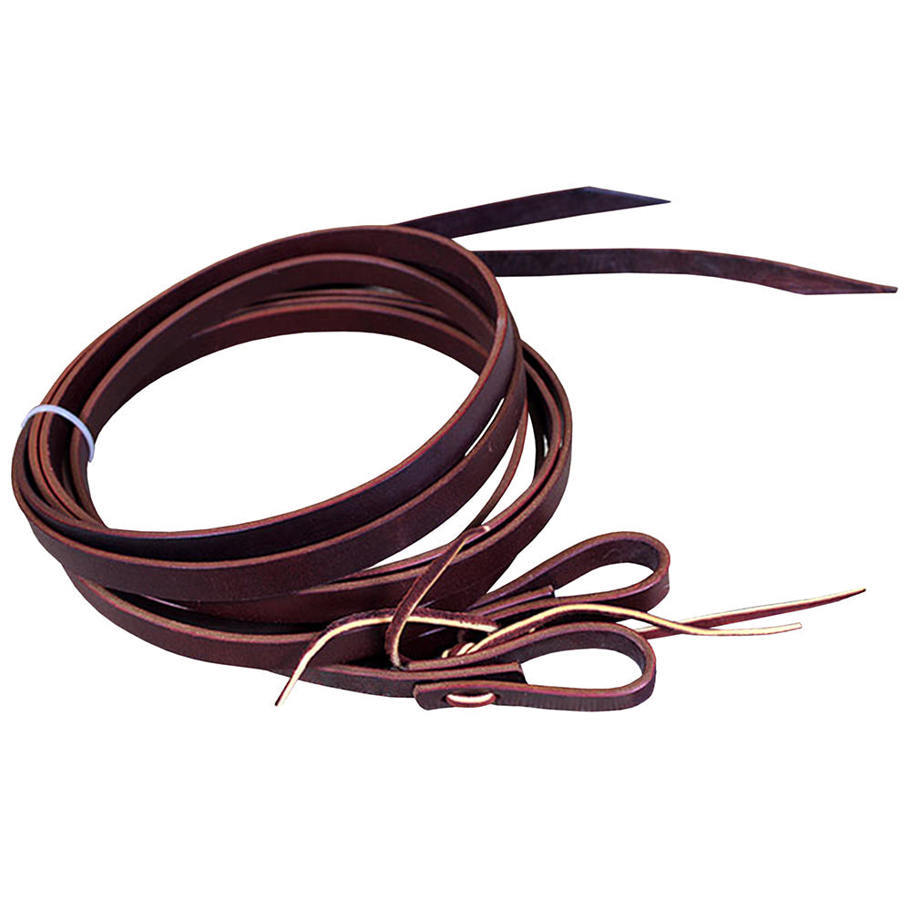 8Ft Burgundy Weaver Latigo Leather Split Reins Water Loops Tie Ends Horse Tack