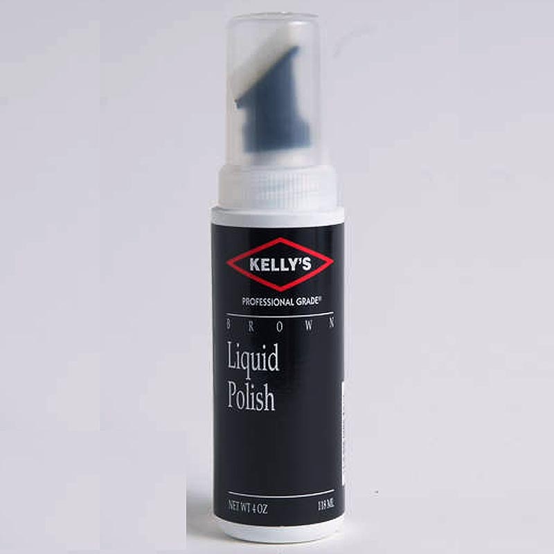 Kelly'S Sponge Top Liquid Shoe Polish Brown 4 Ounce