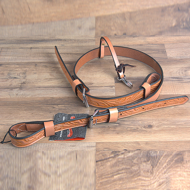 Circle Y 1 1/2" Floral Billets Tooled Horse Leather Flank Cinch Girth Ultra Lite