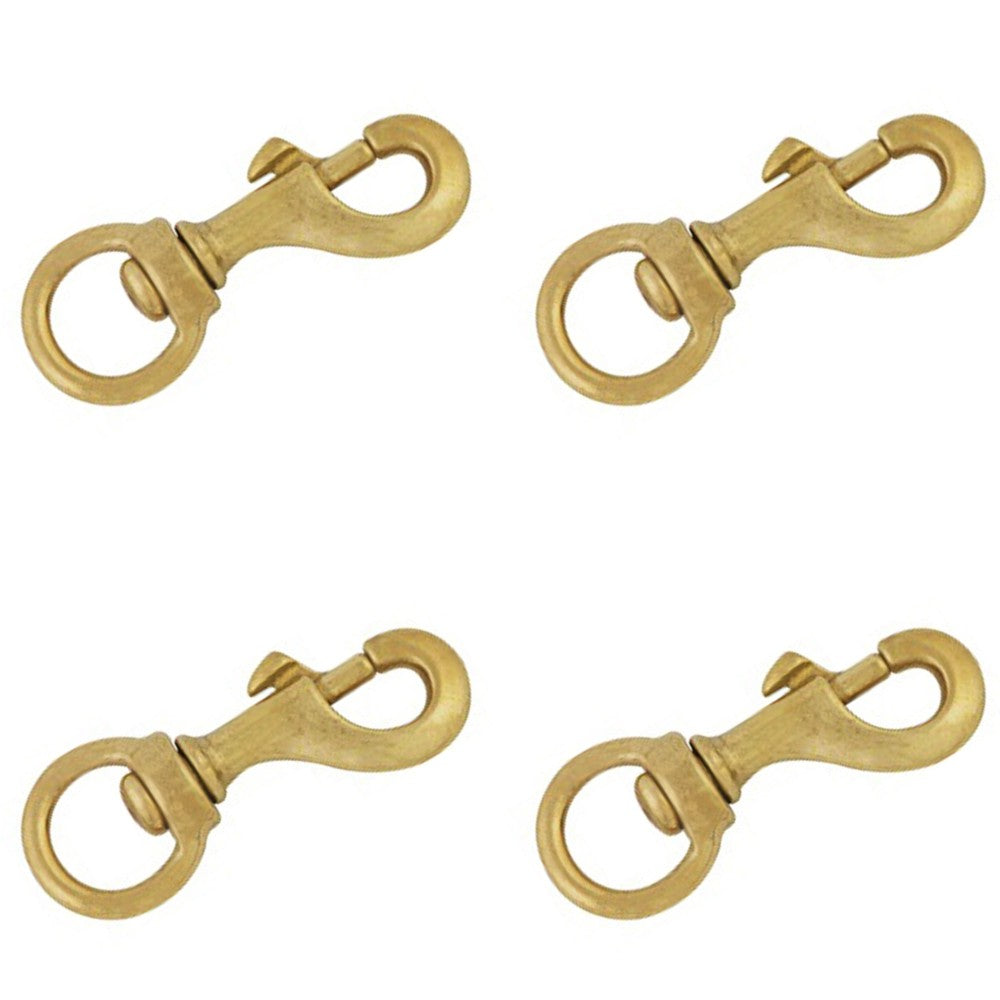 1 In X 3 1/2 Hilason Swivel Round Eye Bolt Snap Solid Brass