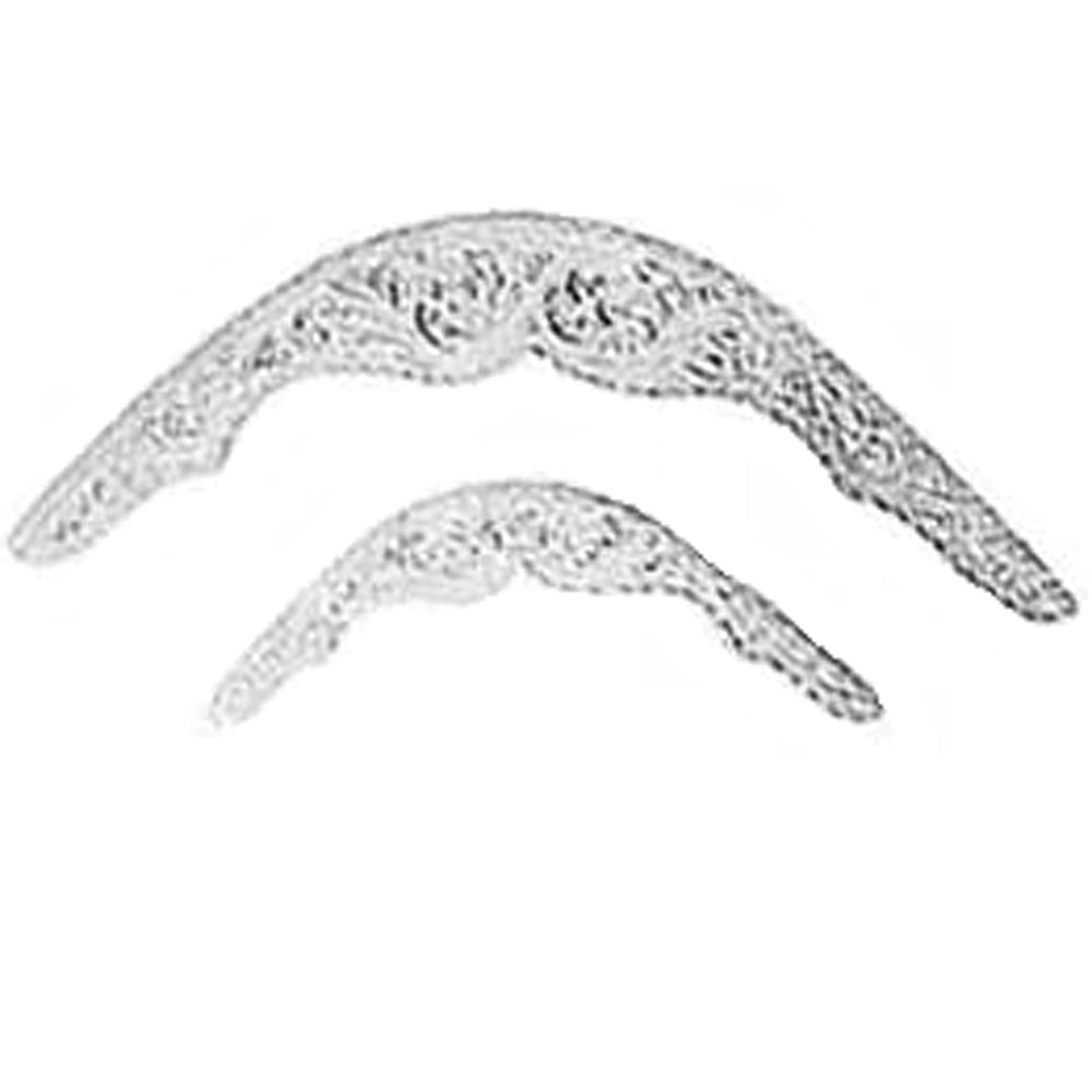 Hilason Pair Of Show Saddle Corner Plate Silver Plated 5/8 X 4-3/8 Inches