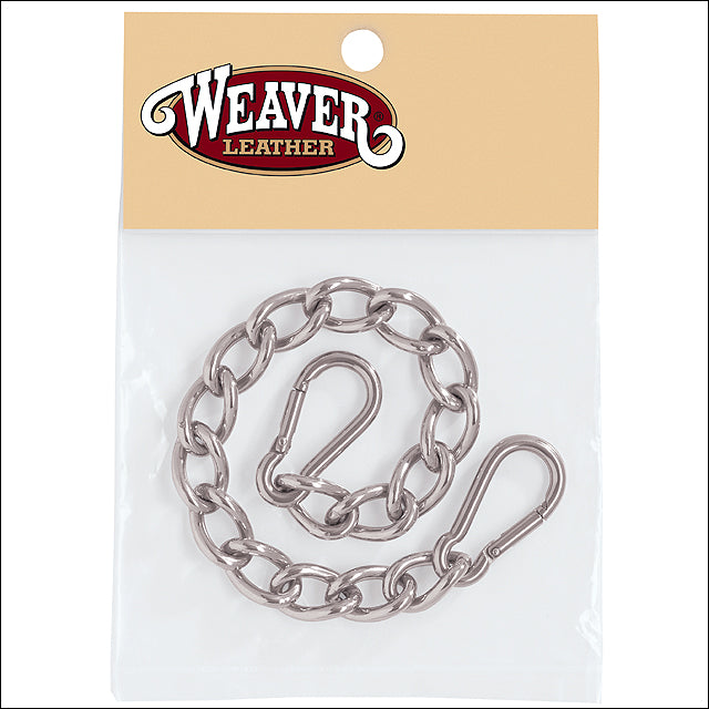 Wl-77-3145 Hosre Tack Curb Chain With Safety Spring Snaps Weaver 9-1/2 Inches.