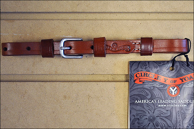 Regular Oil 1/2 In. Leather Horse Tack Curb Strap By Circle Y