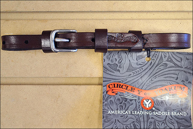 Walnut 1/2 In. Leather Horse Tack Curb Strap By Circle Y