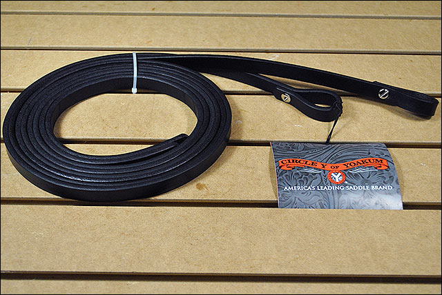 5/8 In X 7 Ft Circle Y Chicago Screw Split Horse Reins Black