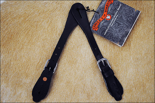Leather Spur Strap Single Ply Mens By Circle Y Black