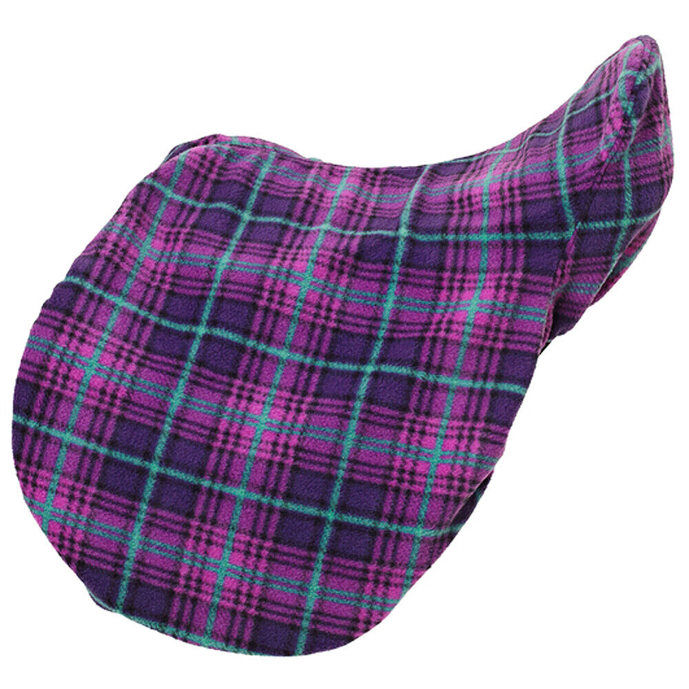 20S X 20D 40W Centaur Close Contact Fleece Saddle Cover Orchid Plaid