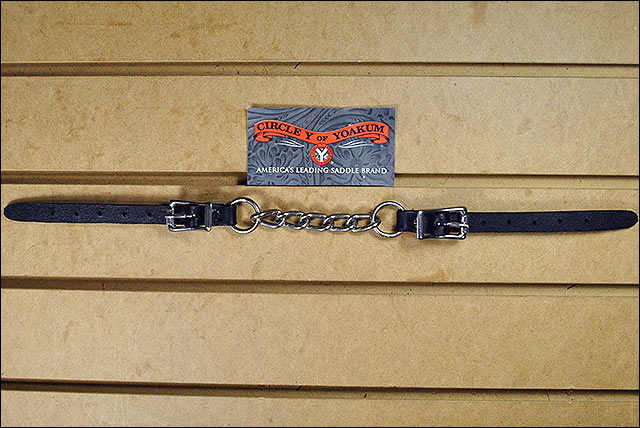 Black Leather Horse Tack Curb Straps Chains Single Link Chain By Circle Y