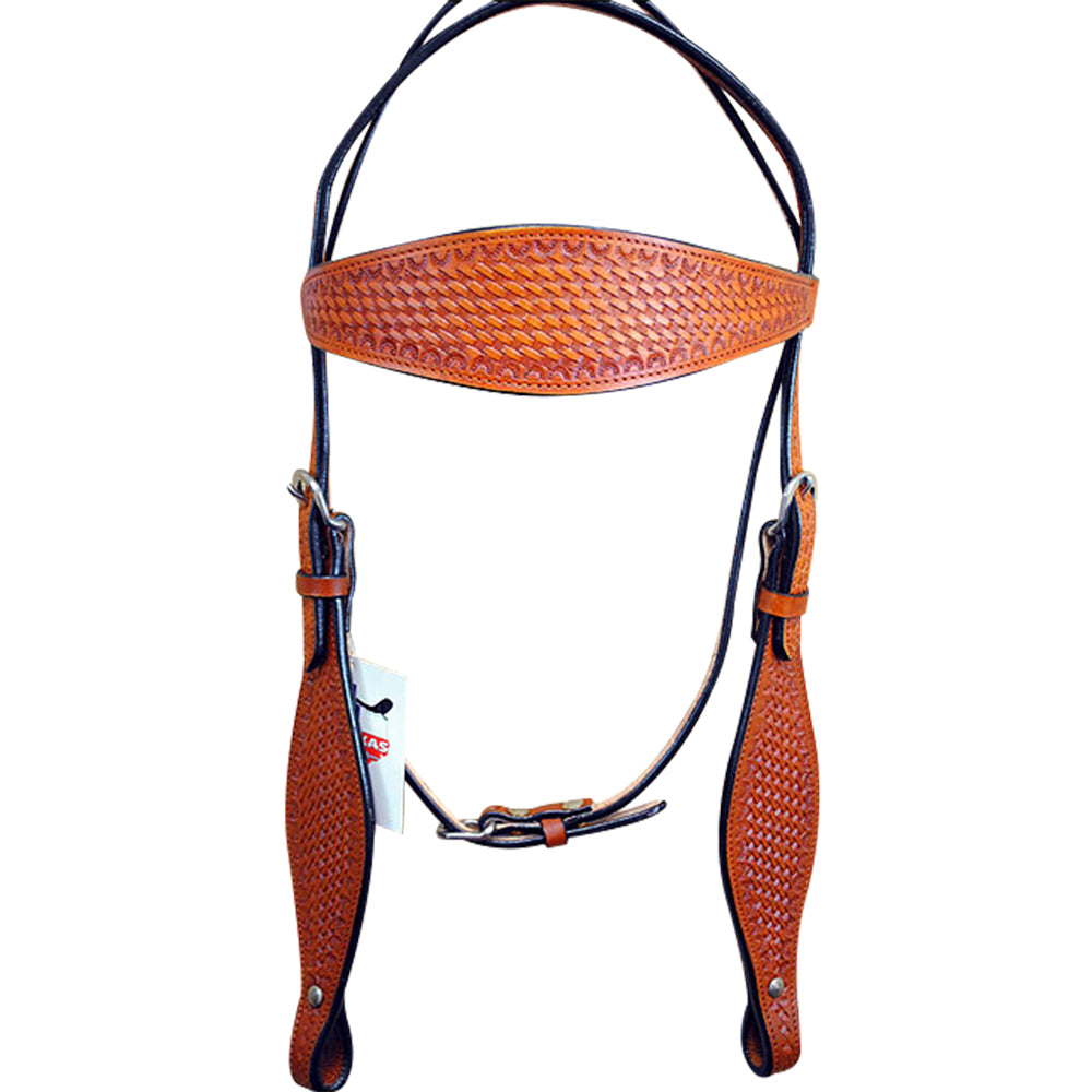 Hilason Western Headstall & Breast Collar Set Horse American Leather Tan