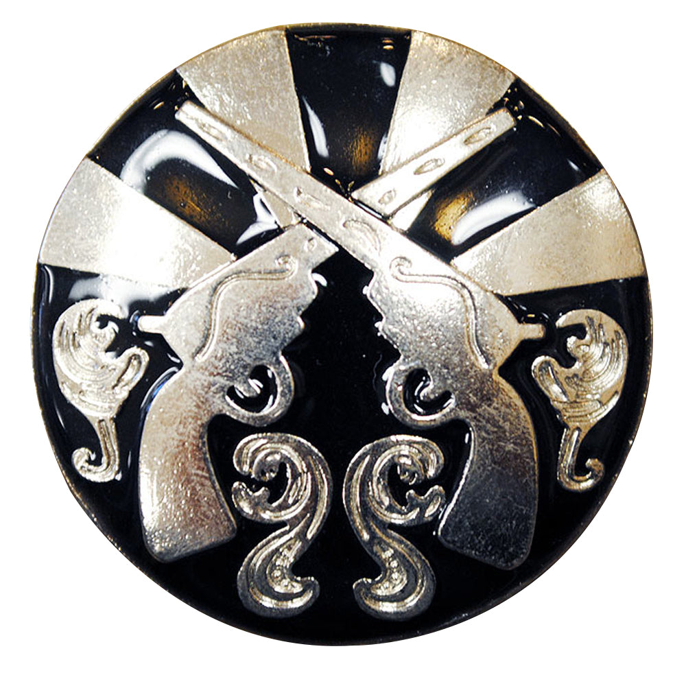 HILASON Western Screw Back Concho1 Cross Gun Black Saddle Headstall Bling Cowgirl | Concho Belt Slotted Conchos