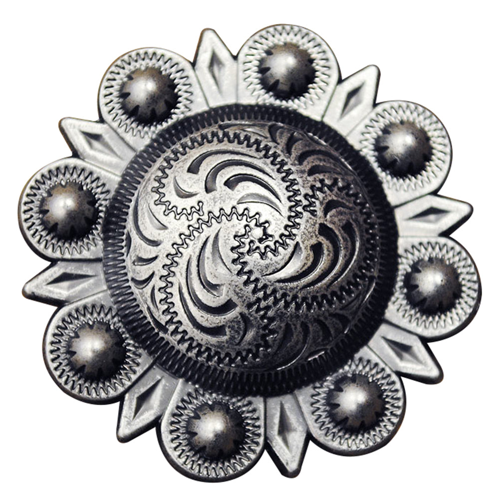 HILASON Western Screw Back Concho Floral Carvedberry Saddle Bling Cowgirl | Belt Slotted Conchos