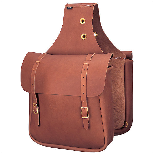 90-4251-Br Weaver Chap Brown Leather Horse Saddle Bag Tack Western