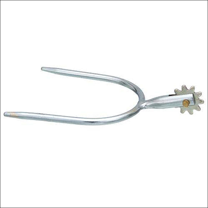 Tough 1 Horse Tack Kelly Silver Star Slip On Spur Chrome Plated Steel