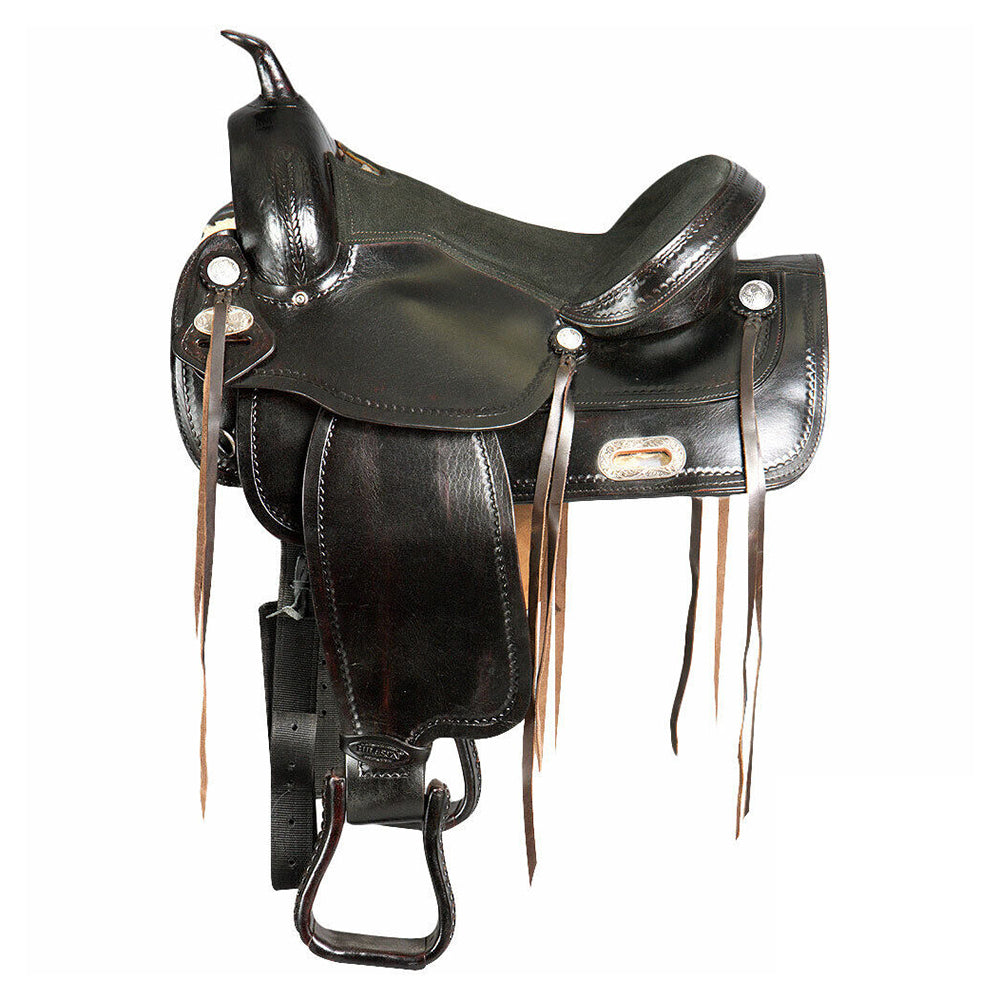 Hilason Western Horse Treeless Trail Pleasure Saddle Leather Brown