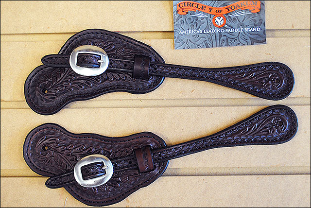 Circle Y Acorn Tool Spur Straps Walnut