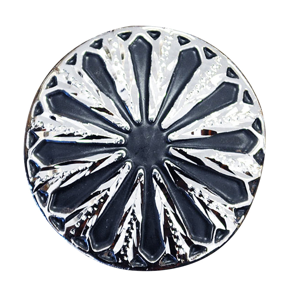 Western Screw Back Concho Round W/ Black Inlay Saddle Bling Cowgirl