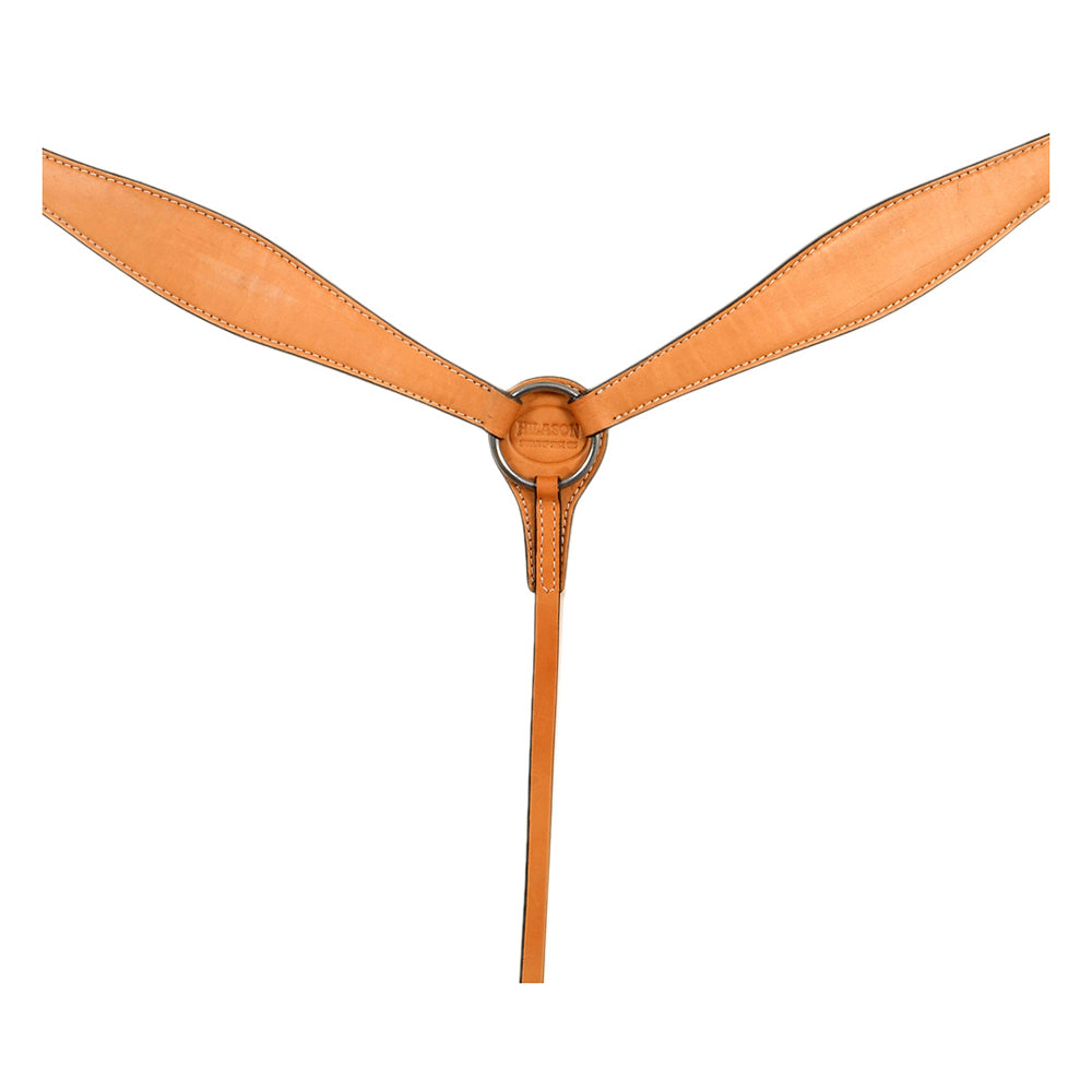 HILASON Western Horse Headstall Breast Collar Set Genuine American Leather Plain Tan | For Horses