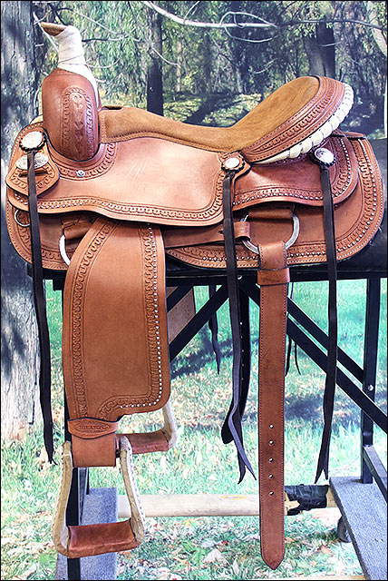 16" Hilason Western Hand Tooled Leather Cowboy Wade Ranch Roping Saddle Tan