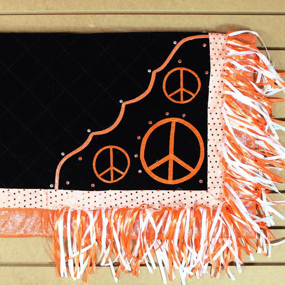 Sb422-F Hilason Western Show Barrel Racing Rodeo Saddle Blanket Pad Peace Design