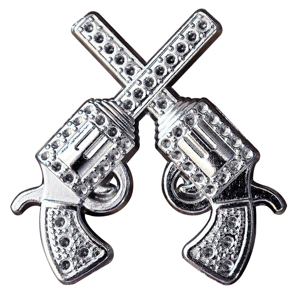 Western Screw Back Concho Antique Silver Finish Cross Pistol Saddle