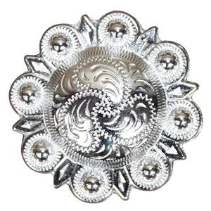 HILASON Western Screw Back Concho Nickle Finishberry Saddle Bling Cowgirl | Belt Slotted Conchos