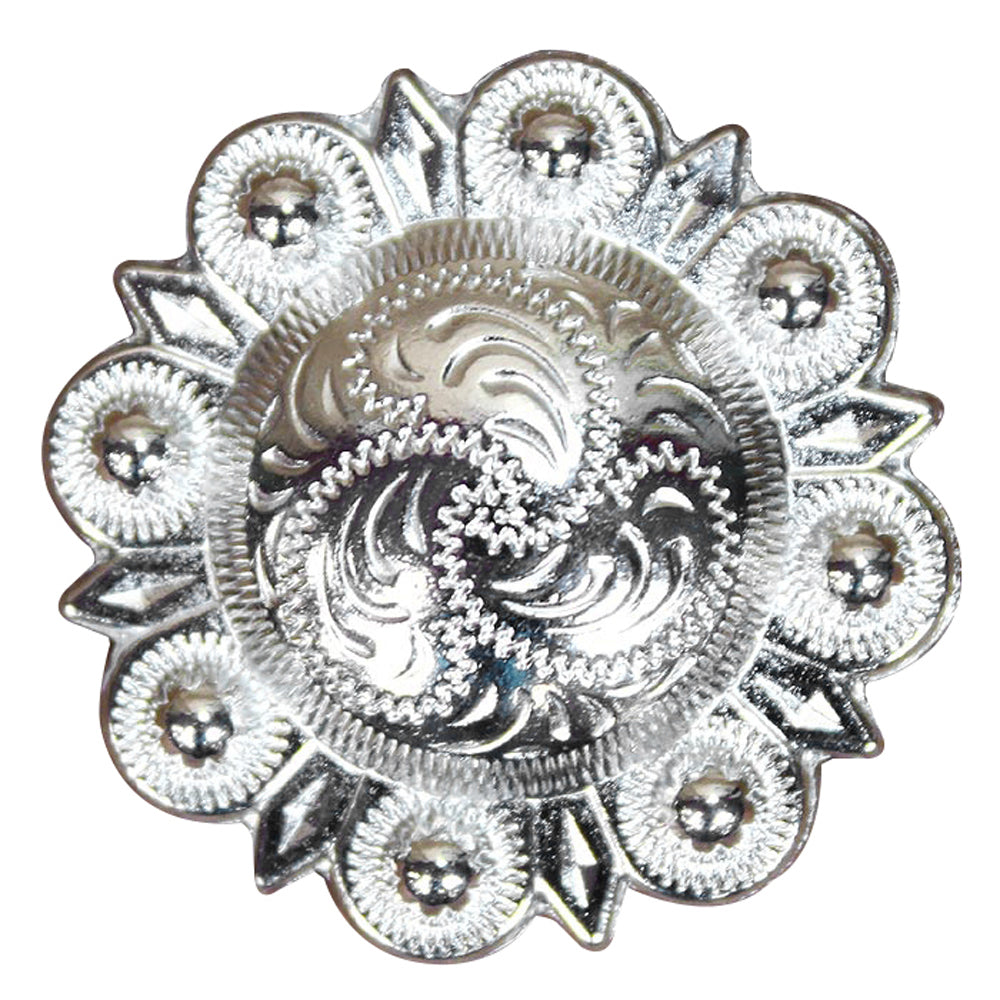 HILASON Western Screw Back Concho Nickle Finishberry Saddle Bling Cowgirl | Belt Slotted Conchos