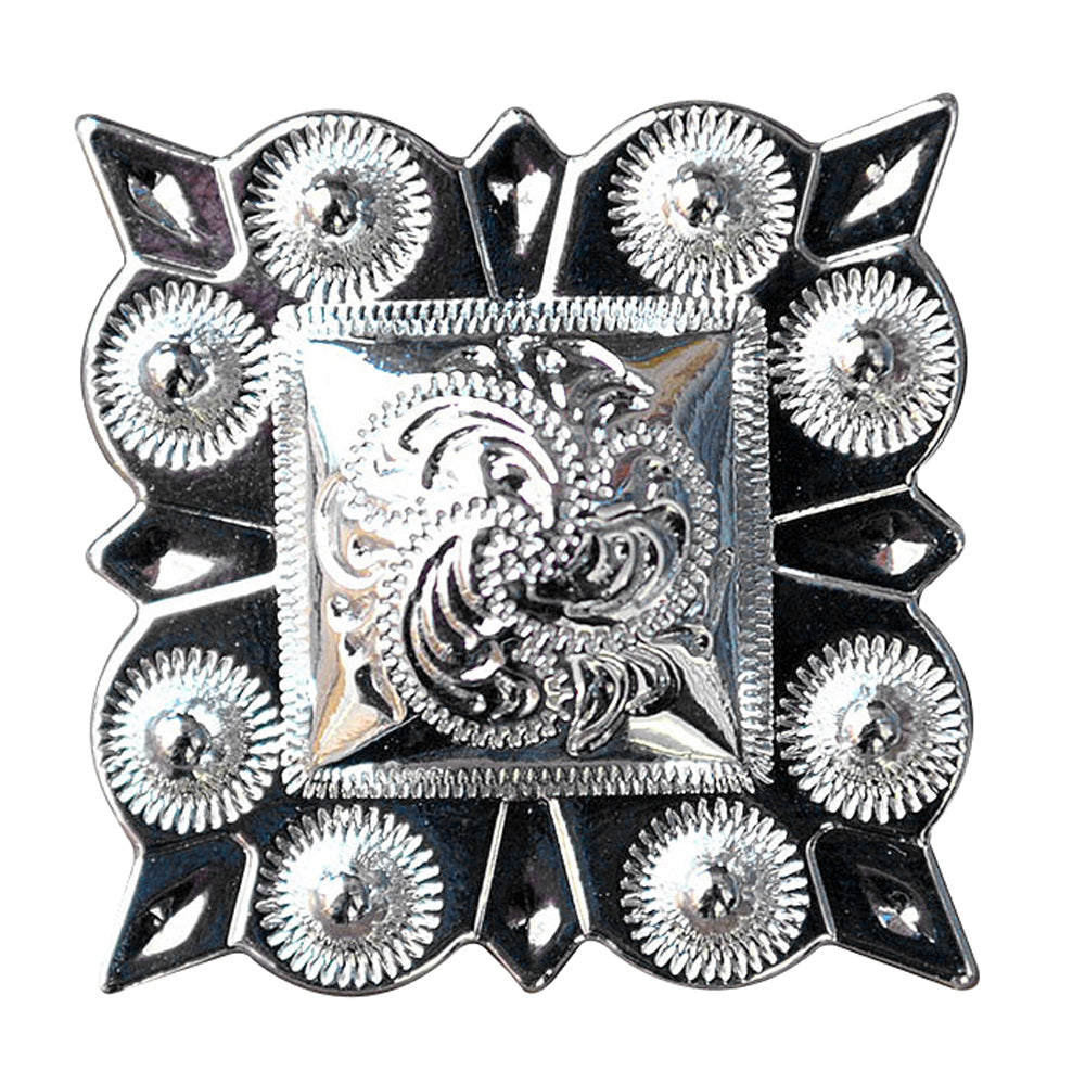 HILASON Western Screw Back Concho German Silver 1 In Square Cowgirl S | Belt Slotted Conchos
