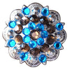 HILASON Western Berry Conchos Glass Rhinestones Bling 1.5