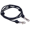 8 Ft Hilason Mountain Rope Knotted Barrel Horse Rein Round Trigger Snap Black
