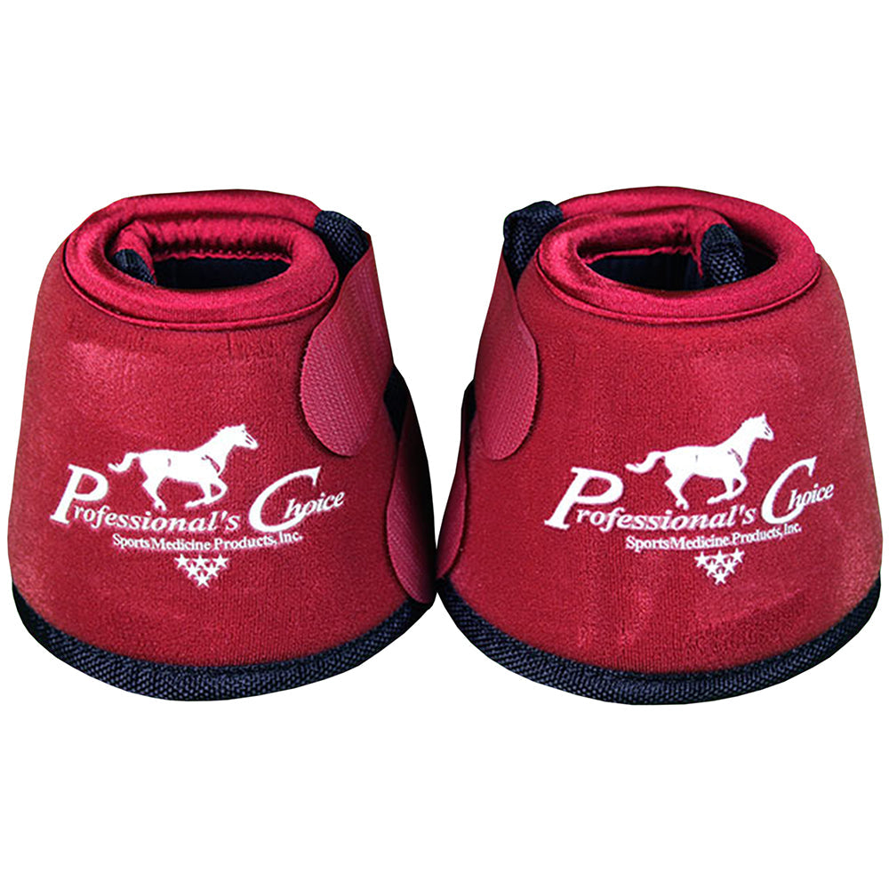 Crimson Medium Professional'S Choice Quick Wrap Horse Bell Boot