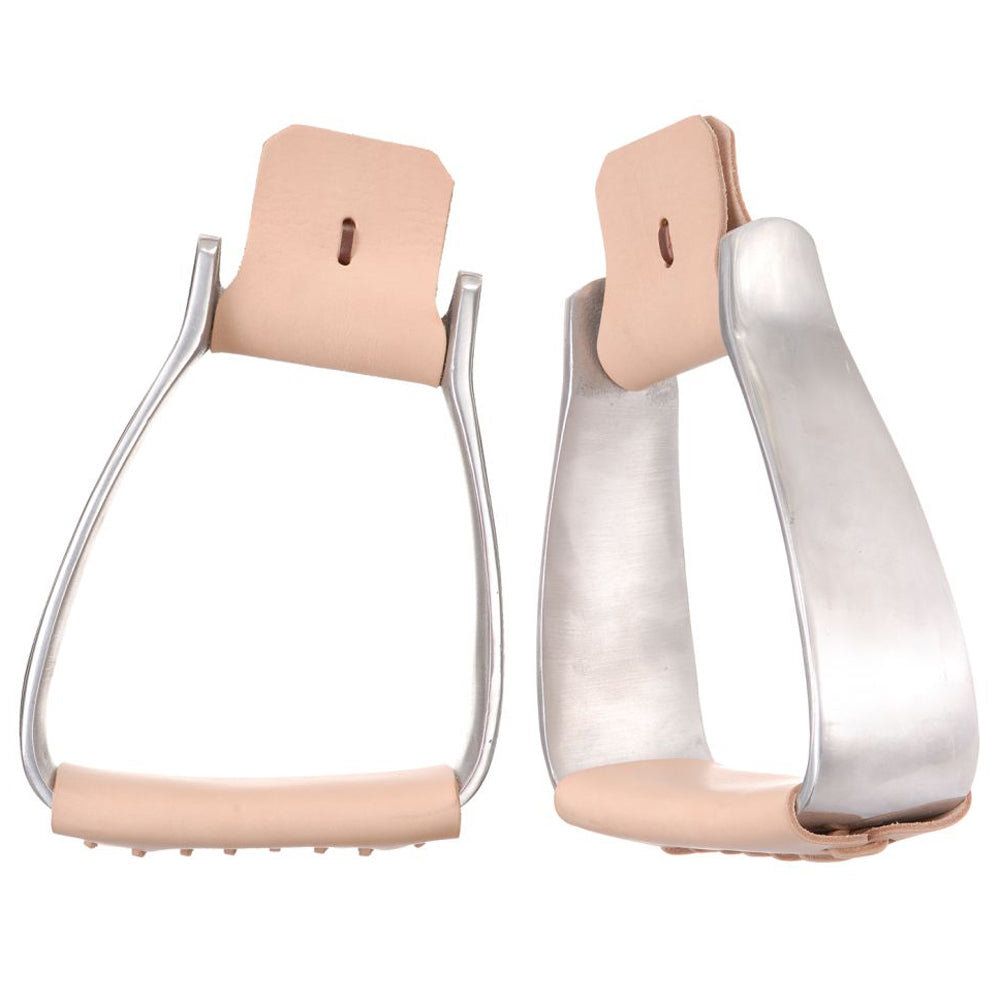 Tough1 Aluminium Roper Angled Saddle Stirrup 3 Neck Tread