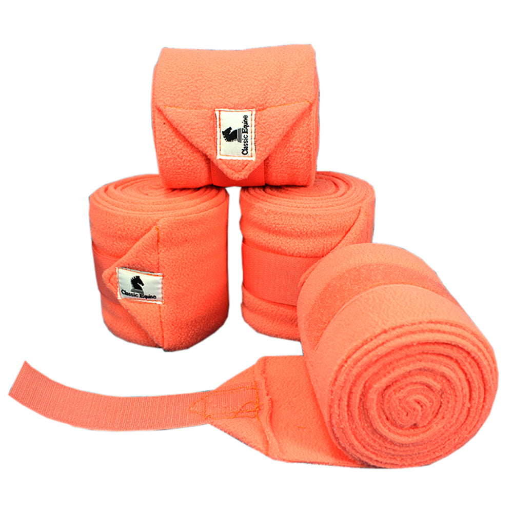 Classic Equine Western Horse Polo Leg Wraps Set Of Four Orange