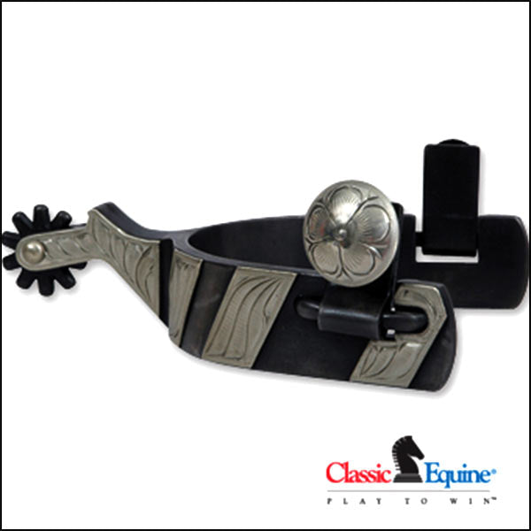 Large Classic Equine Spur Cowboy Series 1 Inch Band With Chap Guard